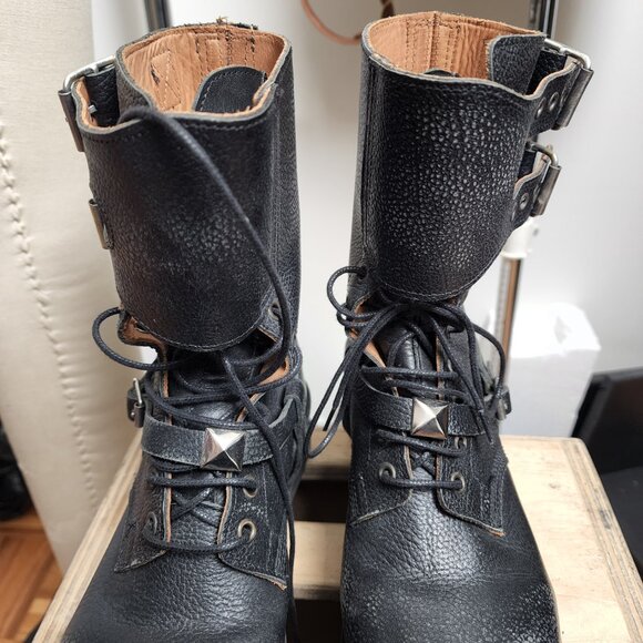The Kooples Leather Combat boots - Picture 3 of 5
